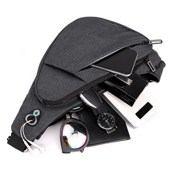 Ανδρική τσάντα σφεντόνα Λεπτό αδιάβροχο σακίδιο πλάτης για ταξίδια πεζοπορίας Anti-Thief Crossbody Chest Daypack Personal Pocket Bag