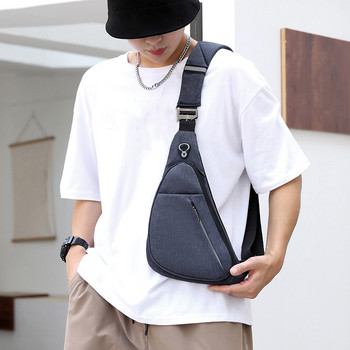 Ανδρική τσάντα σφεντόνα Λεπτό αδιάβροχο σακίδιο πλάτης για ταξίδια πεζοπορίας Anti-Thief Crossbody Chest Daypack Personal Pocket Bag
