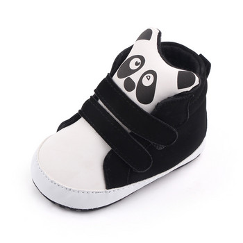 Модни маркови обувки Обувки за новородени момчета за 1 година Обувки за детско креватче с мека подметка Малки първи проходилки Сладки анимационни ботуши с мече