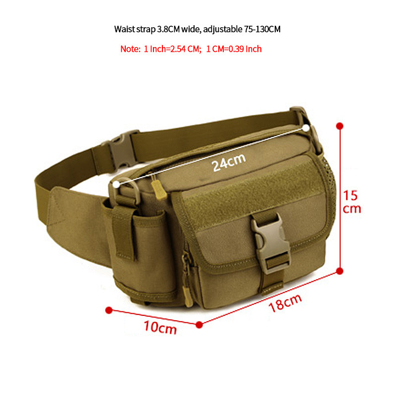 Visokokvalitetna muška vojna taktička torba oko struka Sportovi na otvorenom, biciklizam preko tijela torba za vodu Unisex planinarska torba