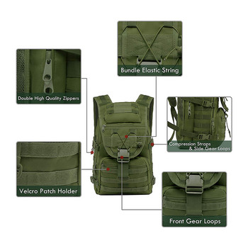 40L Military Tactical Backpack Army Assault Bag Τσάντες συστήματος Molle Τσάντες πλάτης Αθλητικό σακίδιο εξωτερικού χώρου Σακίδια πλάτης πεζοπορίας για κάμπινγκ