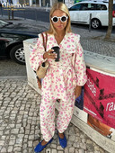 Clacive vabaaja pükste komplektid naistele, 2-osaline elegantne pitsiline ja pitsiline pikkade varrukatega topp kõrge vöökohaga pükste komplektiga