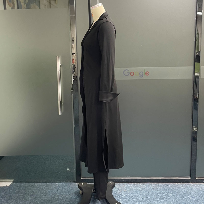 Waytobele ženski dvodijelni set, jesenski, ležerni, jednostavni, jednoredni, jednokopčani, dugi rukavi, majica s dugim rukavima, gornji dio uskih hlača