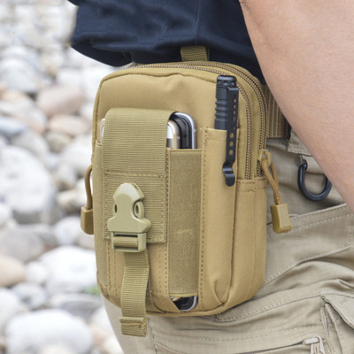 Molle Taktikai deréktáska Fanny Pack Katonai Vadásztáska Férfi Szabadtéri Sport Túrázás Kemping Futóöv Telefontartó Tok
