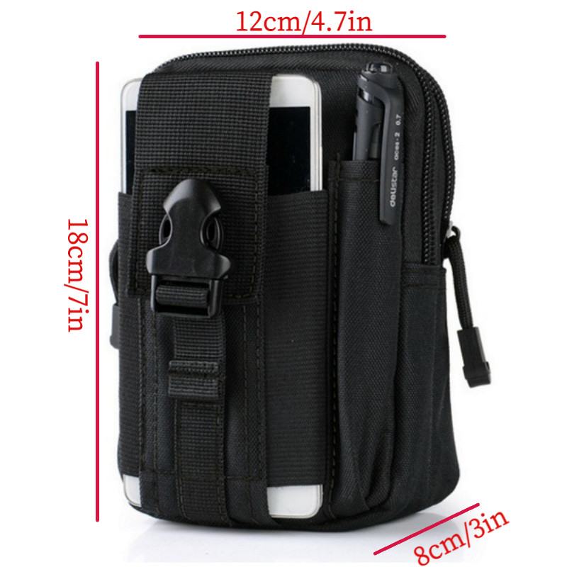 Molle taktička torbica oko struka Fanny Pack vojna torba za lov Muški sportovi na otvorenom Planinarenje Kampiranje Pojas za trčanje Torbica za držač telefona