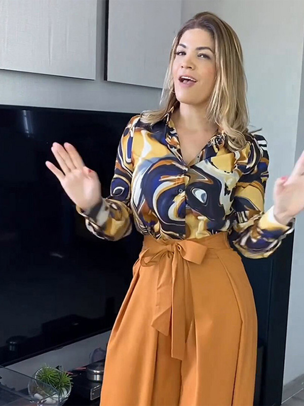 Šikk trükitud kaheosalised komplektid naistele Moodne pikkade varrukatega särk kõrge vöökohaga laia säärega pükskostüüm 2023. aasta kontorinaiste pitsilised rõivad