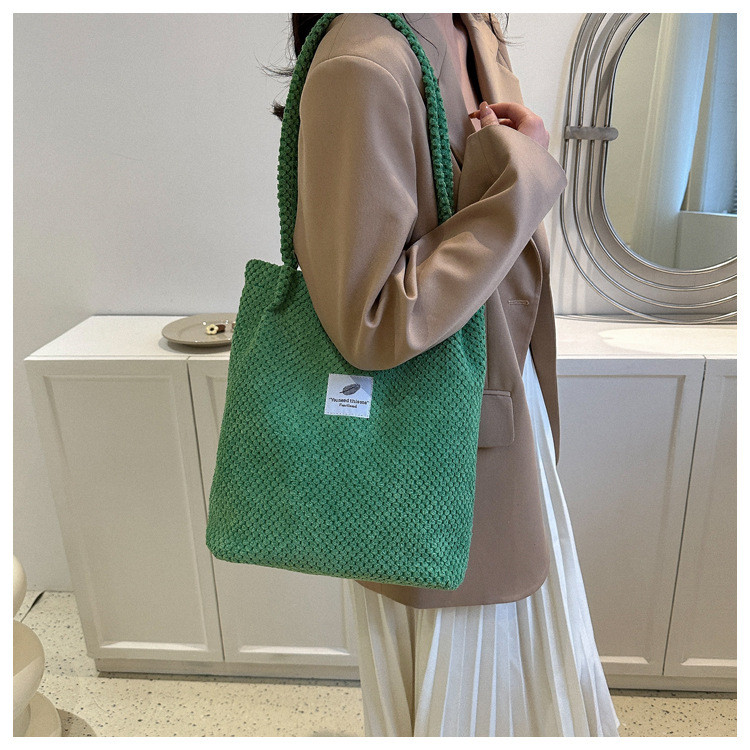 2023 Genți de umăr Arts pentru femei Genți de mână noi cu găleată din pânză Genți casual de modă din catifea de culoare solidă Genți de marcă celebră