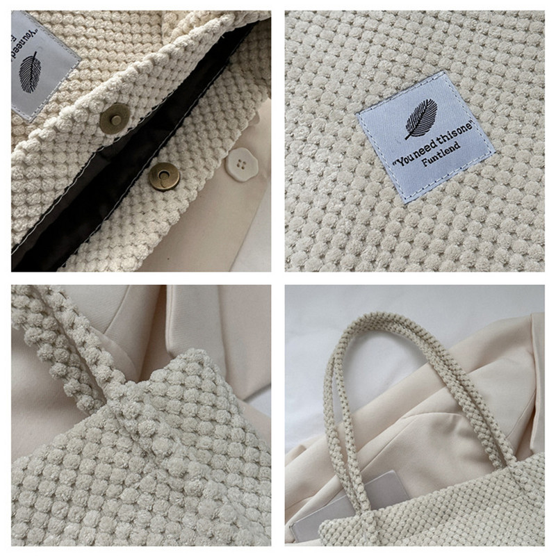 2023 Genți de umăr Arts pentru femei Genți de mână noi cu găleată din pânză Genți casual de modă din catifea de culoare solidă Genți de marcă celebră