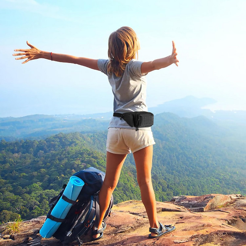 Vojna taktička torba za oružje oko struka, remen, vodootporna najlonska Molle EDC torbica za telefon za lov, penjanje, kampiranje