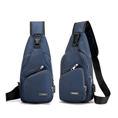 Muška torba protiv krađe, torba za prsa, torbe za rame, torbe za kratka putovanja, kurirske torbe, muški kožni paket s remenima, USB punjenje, školski paket