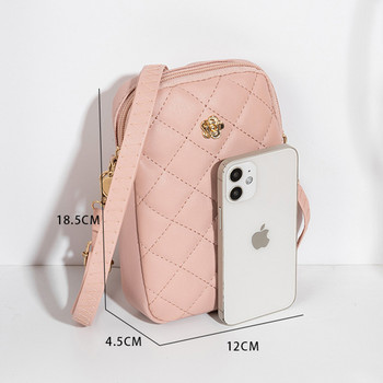 Geestock PU кожена чанта през рамо Чанти за мобилен телефон с бродерия Дамска модна чанта през рамо Мини ръчна чанта за женски портфейл