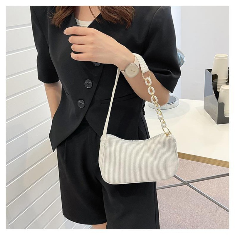 Platnena torba u korejskom stilu Jednostavna ležerna baršunasta ženska torba na rame Jednobojna mini torba preko ramena Prijenosna torba Ručna velika torba