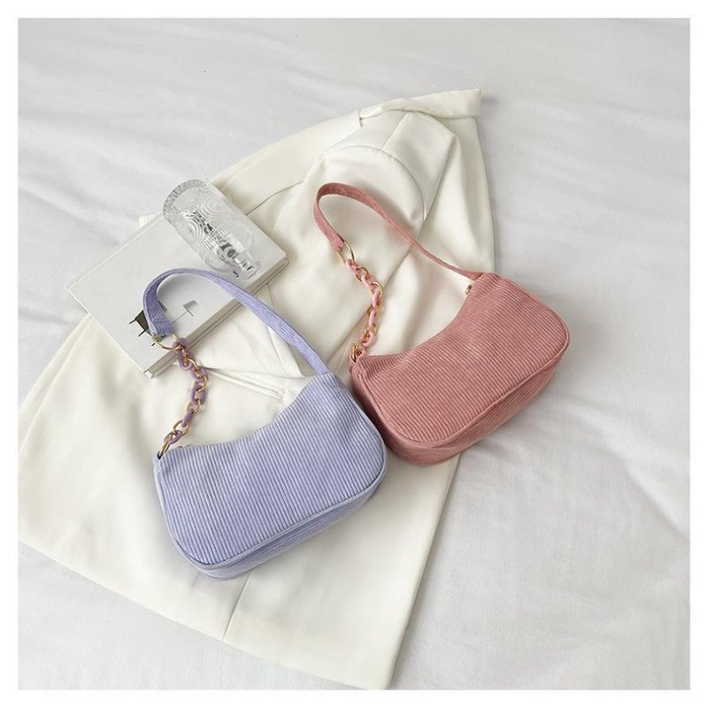 Platnena torba u korejskom stilu Jednostavna ležerna baršunasta ženska torba na rame Jednobojna mini torba preko ramena Prijenosna torba Ručna velika torba
