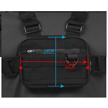 Мъжка чанта за гръдна зала Rig Hip-Hop Ежедневна функционална чанта за ракла Малка външна тактическа жилетка Streetwear Мъжка торбичка за съхранение
