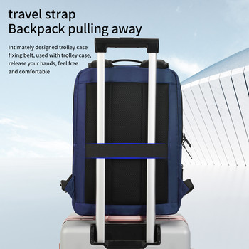 Επεκτάσιμη ανδρική τσάντα πλάτης με εγγύηση εφόρου ζωής 15,6 ιντσών Τσάντα πλάτης Laptop College Λεπτή τσάντα ταξιδιού Ανδρική ελαφριά σχολική τσάντα