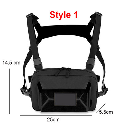 Geantă de piept Vestă de vânătoare Camping în aer liber Rucsac tactic de umăr Bărbați Camo Geantă de motocicletă Ciclism Alpinism Burtă Fanny Pack Bicicletă