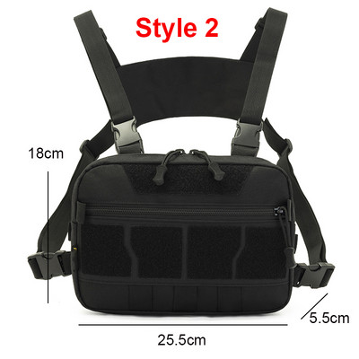 Geantă de piept Vestă de vânătoare Camping în aer liber Rucsac tactic de umăr Bărbați Camo Geantă de motocicletă Ciclism Alpinism Burtă Fanny Pack Bicicletă