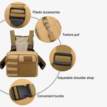 Опаковки за съоръжение за гърди Функционалност за улично облекло Чанта за гърди Модна преносима многофункционална чанта с много джобове Водоустойчива за бягане Пътуване