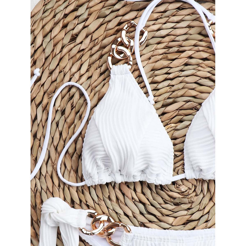 Novi seksi bikini modni ženski kupaći kostimi s podijeljenim europskim i američkim kupaćim kostimima s jastukom za prsa 2023.