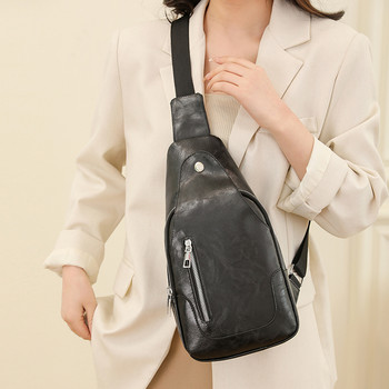 Дамска чанта за гърдите с голям капацитет Дамска чанта за кръстосано тяло с голям капацитет Дамска чанта за кръста PU кожена дамска чанта за през тялото с прашка 2023