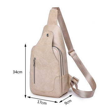 Дамска чанта за гърдите с голям капацитет Дамска чанта за кръстосано тяло с голям капацитет Дамска чанта за кръста PU кожена дамска чанта за през тялото с прашка 2023
