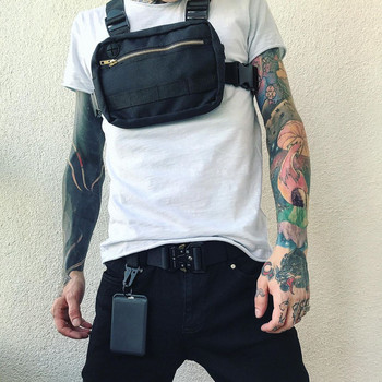 Ρυθμιζόμενη Oxford Tactical Chest Rig Hip Hop Streetwear Πακέτα μέσης Μαύρη ανδρική τσάντα στήθους Λειτουργική τσάντα ώμου Kanye West G108