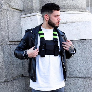 Модни хип-хоп чанти за ракла за мъже Тактически улично облекло Сбруя Предна торбичка Кобур Жилетка Чанта за ракла G131
