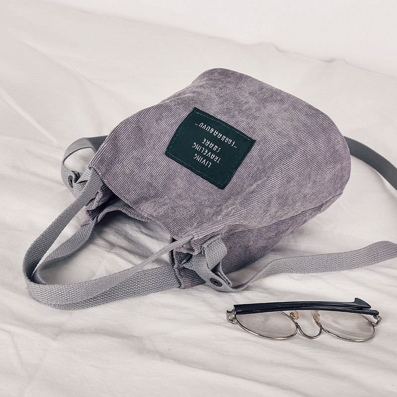 Vintage platnene ručne torbice od samta Književna i umjetnička ženska torba na rame Jednostavna jednobojna ručna torbica s kopčom Kanta Platnena torba