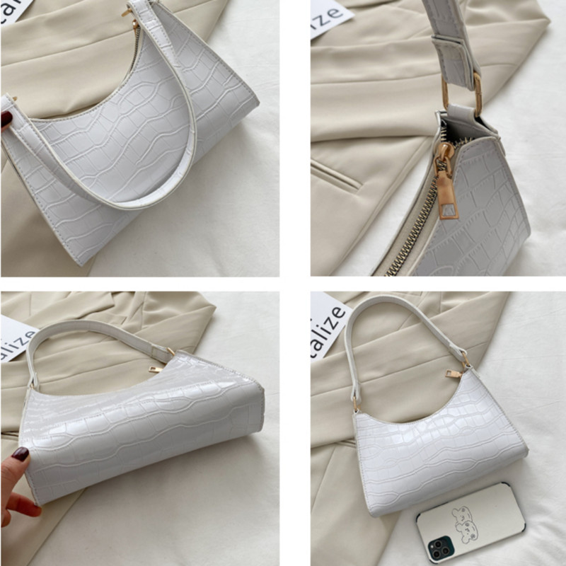 Modna izuzetna torba za kupovinu Retro ležerne ženske torbe na rame Ženske kožne jednobojne torbe s lancem za žene 2023.