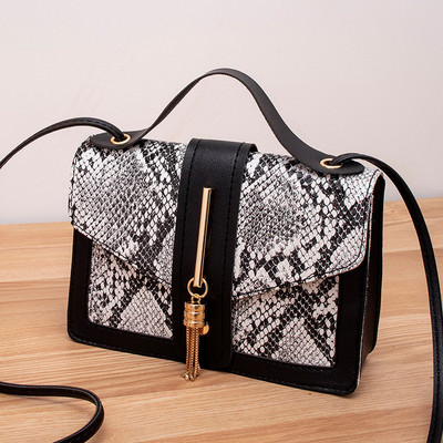 Geantă mobilă cu buton magnetic cu model de șarpe de epocă 2023, cu un umăr oblic, geantă portabilă pătrată mică