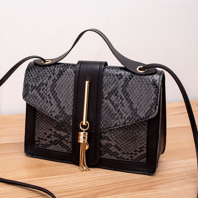 Geantă mobilă cu buton magnetic cu model de șarpe de epocă 2023, cu un umăr oblic, geantă portabilă pătrată mică