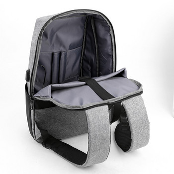 Πολυλειτουργικά ανδρικά σακίδια πλάτης Αδιάβροχη τσάντα για άντρες Σακίδιο πλάτης για σχολικό βιβλίο Τσάντα USB Port Back για άνδρες Μαύρο σακίδιο πλάτης