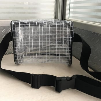 Αντιστατική τσάντα μέσης Fanny Pack PVC Cleanroom Clear Tool Bags for Engineer Transparent Crossbody Shoulder Bag