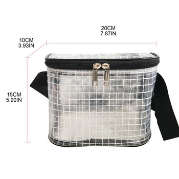 Αντιστατική τσάντα μέσης Fanny Pack PVC Cleanroom Clear Tool Bags for Engineer Transparent Crossbody Shoulder Bag