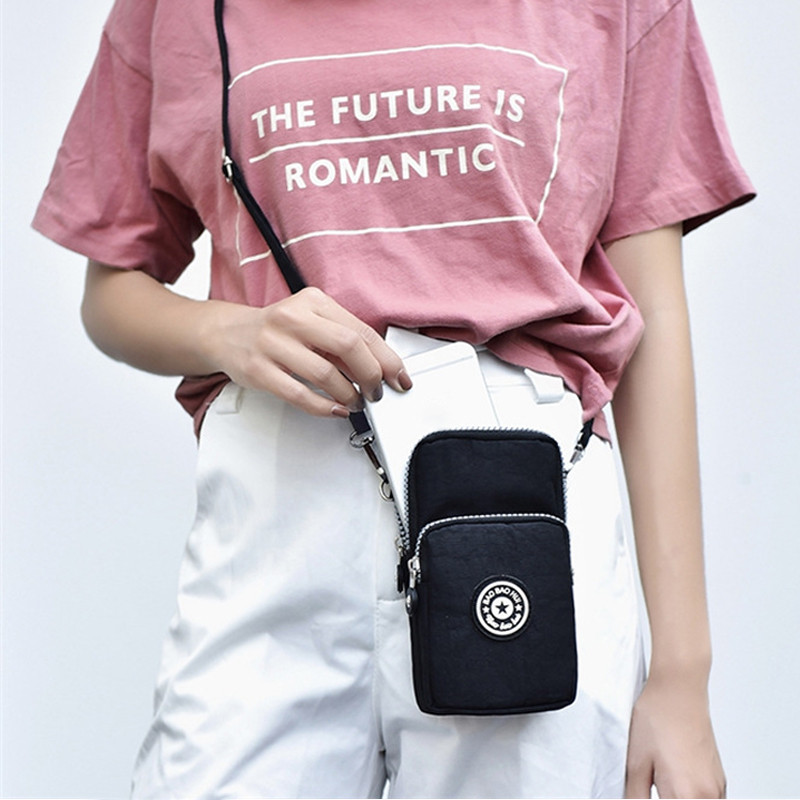 Moteris Mažas krepšys per petį Mobiliojo telefono krepšys Moteriškas pasiuntinių krepšys Piniginė Monetų piniginė Nauja Mini rankinės ant peties Mobiliojo telefono krepšys