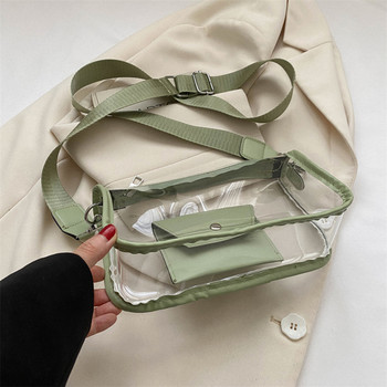 Candy Color Crossbody Τσάντα Clear Purse Messenger Τσάντα Γυναικεία Τσάντα ώμου 2023 Διαφανής τσάντα PU+PVC Μικρή τσάντα τσάντας