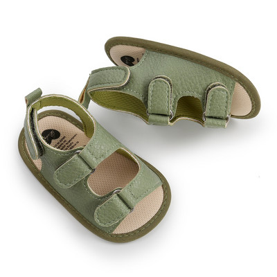 Baywell Summer Newborn Unisex sandalai kūdikiams mergaičių berniukų batai minkštu dugnu, neslystantys pirmieji vaikštynės PU batai kvėpuojantys kūdikių basutės