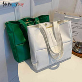 Modna ženska torba na rame PU kožna svemirska podstavljena ručna torba Ležerna jednobojna torba za kupnju velikog kapaciteta Ženske mekane torbe