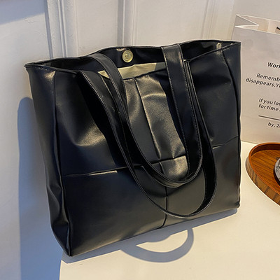 Modna ženska torba na rame PU kožna svemirska podstavljena ručna torba Ležerna jednobojna torba za kupnju velikog kapaciteta Ženske mekane torbe