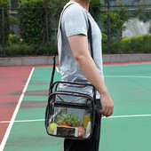 Läbipaistev PVC õlakott, suure mahutavusega reguleeritav rihm, kaasaskantav põikkott Veekindel välikäekott