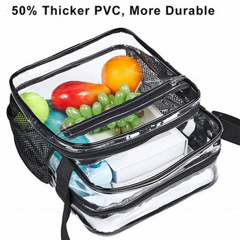 Διαφανής τσάντα ώμου PVC μεγάλης χωρητικότητας Ρυθμιζόμενος ιμάντας αποθήκευσης Φορητή θήκη χιαστί αδιάβροχη εξωτερική τσάντα bolsos