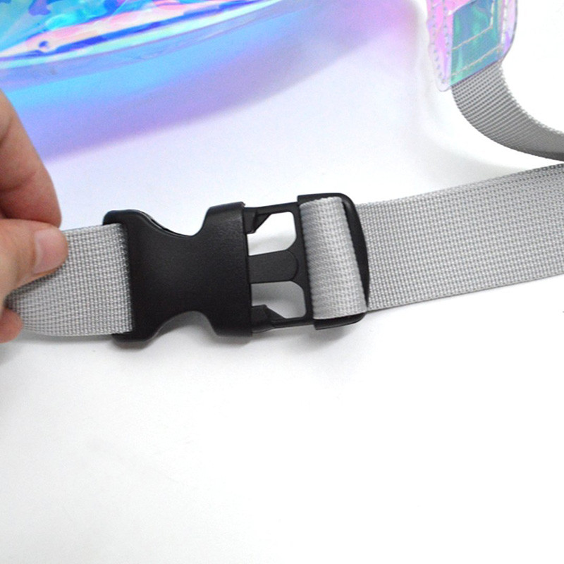 Vízálló átlátszó derék övtáska női csípőtáska hologram lézeres fanny csomag utazó melltáska válltáska