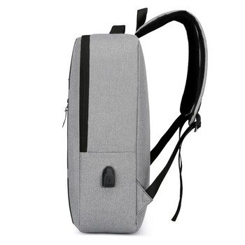 1 пакет 15,6-инчова мъжка бизнес чанта за компютър с много джобове и голям капацитет за зареждане на USB раница за работа и работа