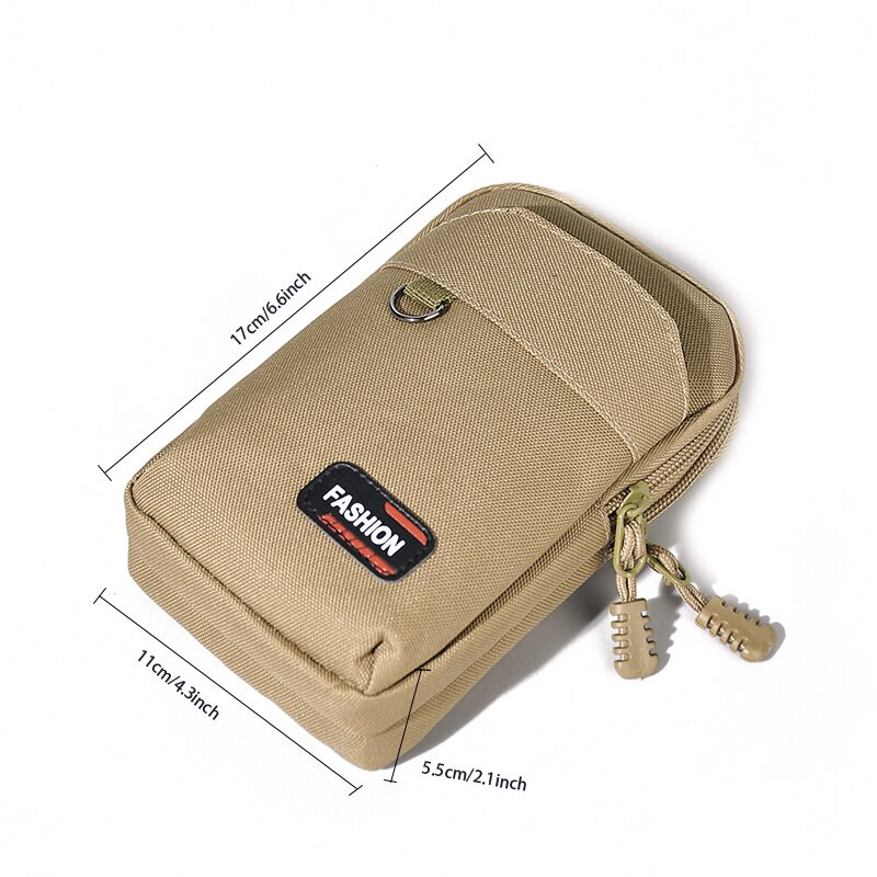 Dvojvrstvové vonkajšie vojenské pásové puzdro pre mužov, kempingové, poľovnícke, taktické pásové puzdro, khaki vonkajšie taktické puzdro