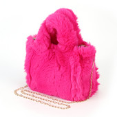 Geantă de umăr de pluș pentru doamnă, de culoare solidă, toamnă iarnă, geantă pufoasă, moale, caldă, la modă, portabilă, simplă, ocazională, pentru vacanța de weekend