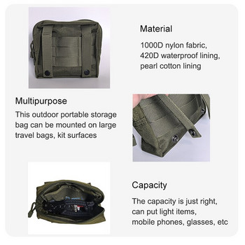 Εξωτερική συσκευασία έκτακτης ανάγκης Αξεσουάρ Τσάντα κυνηγιού Ιατρικό πακέτο Πακέτο εξοπλισμού κυνηγιού Στρατιωτική τακτική τσάντα μέσης