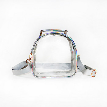 Clear Lunch Bag Διάφανη τσάντα με ρυθμιζόμενο λουράκι Clear Lunch Box Αποθήκευση ρούχων για γυναίκες άντρες Σχολικό ταξίδι