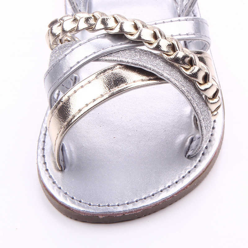 Módne detské topánky pre dievčatá, letné sandále s mašľou, gumená podrážka, ploché, protišmykové, pre prvé chodítka, vonkajšie sandále