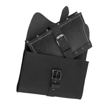 Μεσαιωνική Larp Pouch Bag Δερμάτινο πορτοφόλι με ζώνη για άνδρες Γυναικεία Steampunk Renaissance Viking Pirate Waist Pocket Spellbook Pouch