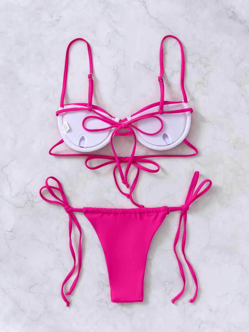 Bikini sexy cu push-up pentru femei, costume de baie 2023 tanga, stralucitoare pentru femei, costum de baie brazilian, costume de baie, set de micro bikini